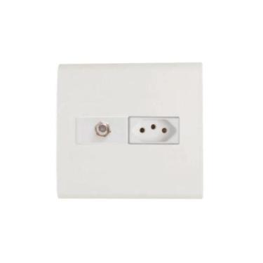 Imagem de Conjunto 4x4 2 Mód Entrada Antena+ Tomada 20A Tramontina Liz