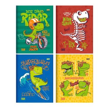 Imagem de Caderno Brochura 1/4 80fls Dino Stone Capa Dura Jandaia 