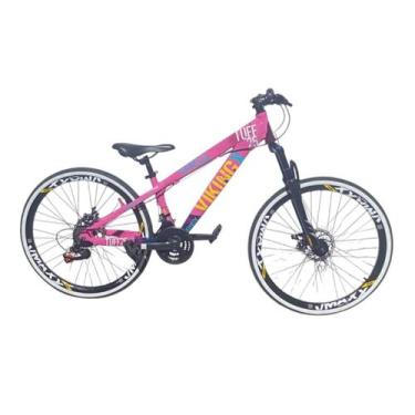 Imagem de Bicicleta Aro 26 Vikingx Tuff 25 Aluminio 24 Velocidades Pneu Slk fino