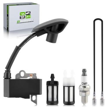 Imagem de partszen Bobina de ignição BR600 para soprador de folhas Stihl BR500 BR600Z BR700 substitui 4282-400-1305 4282-400-1308 4282 400 400 1305 4282 400 1310 com vela de ignição de linha de combustível