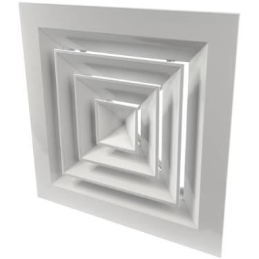 Imagem de Repa Market Pescoço de 22 x 23 cm, alumínio quadrado 35,5 x 35,5 cm, difusor de teto industrial de 4 vias/ventilação de exaustão, ar condicionado - cobertura de duto de fluxo horizontal HVAC para casa
