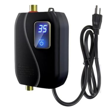 Imagem de KZU Aquecedor de Água Elétrico Sem Tanque, 110V 3000W Sob A Pia Aquecedor de Água Quente Instantâneo, Mini Rv Aquecedor de Água Sob Demanda para Chuveiro, Aquecedor de Água para Cozinha e Banheiro, Pr