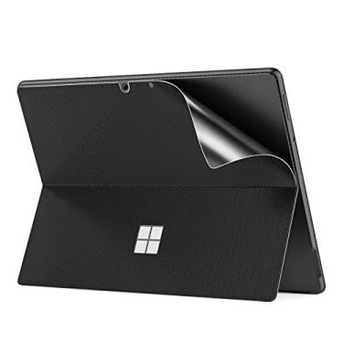 Imagem de MoKo Adesivo traseiro para tablet Microsoft Surface Pro 11/10/9/8 de 13 polegadas, capa protetora de couro PU para Surface Pro 11/10, preto