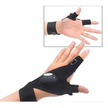 Imagem de Luva 2 Dedos Lanterna Luz Led Dj Mesa Som Noturna - GEOBER