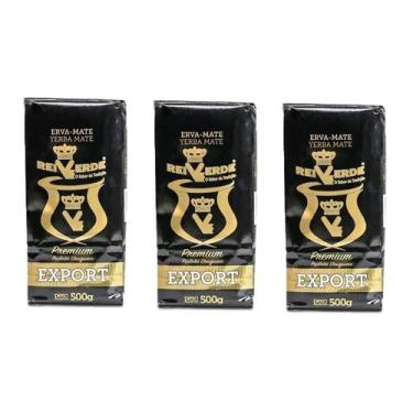 Imagem de Kit 3 Erva Mate Export Premium Rei Verde 500g