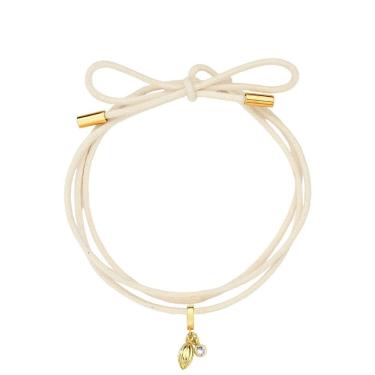 Imagem de Cordão Algodão Com Pingente Cacau E Ponto De Luz Revestido Em Ouro