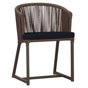 Imagem de Cadeira De Jantar Noronha Alumínio Marrom E12 Trama Original Marrom