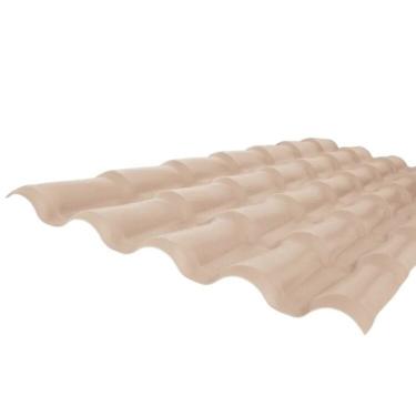 Imagem de Kit Com 5 Telhas Pvc Colonial 88x230cm Lux Telhas Marfim