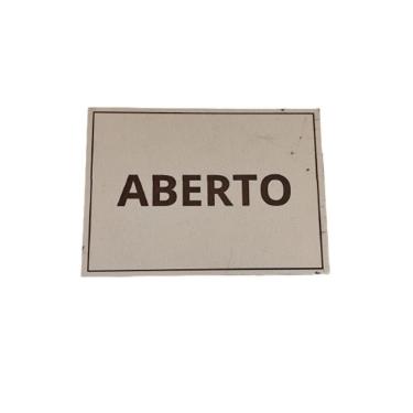 Imagem de Placa Sinalização 1/2 Oficio Aberto Mdf Branco [f031]