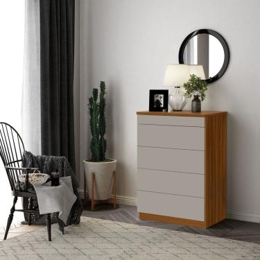 Imagem de Cômoda 5 Gavetas Versatile Marrom-cinza