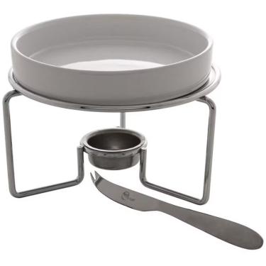 Imagem de Conjunto Rechaud Para Queijo Wolff Gourmet Brie 26373 3 Peça Branco