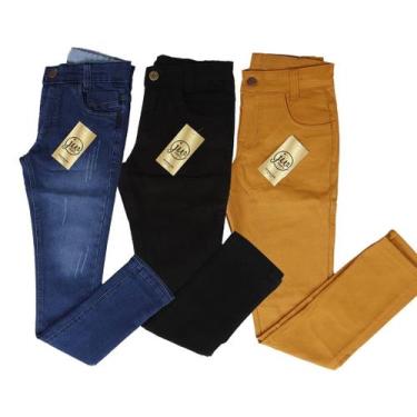 Imagem de Calça Jeans Masculina Infantil Meninos 2 ao 16 moda infanto juvenil pe