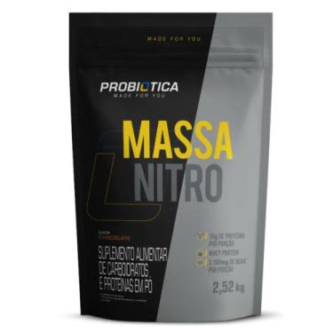 Imagem de Hipercalórico Massa Nitro 2,52kg Refil Chocolate - Probiótica