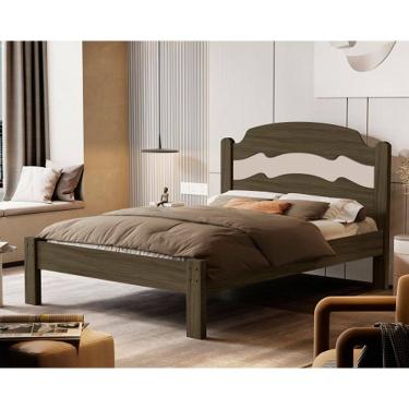 Imagem de Cama Iris 1.4 Casal Castanho/Off White – VJ Móveis