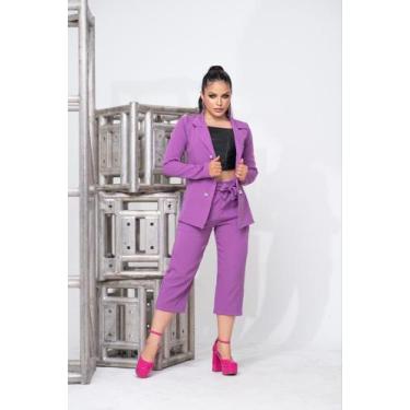 Imagem de Conjunto Alfaiataria Roxo Feminino - Regabbyl, M