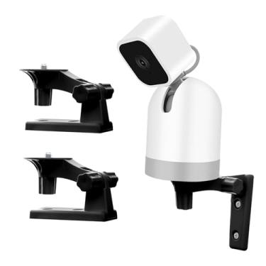 Imagem de OYOCAM Suporte de parede compatível com câmera Blink Mini Pan-Tilt WYZE Cam Pan V3 Montagem preta de teto Suporte de segurança ajustável para câmera de 180 graus, fácil de instalar ao ar livre e interno, pacote com 2