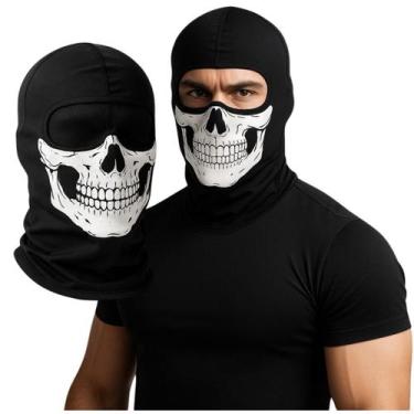 Imagem de Touca Balaclava Ninja Proteçao UV50+ Térmica Motoqueiro (Esqueleto/ Ca