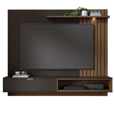 Imagem de Home Suspenso Tocantins 1.8 para TV até 65” - Colibri Preto Fosco/Noce Milano