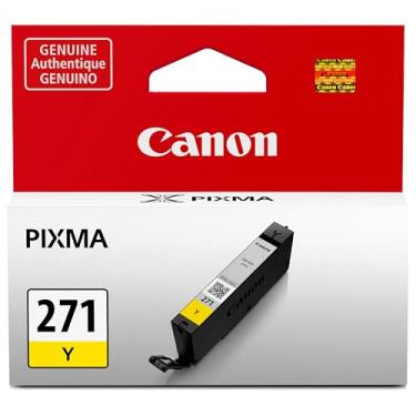 Imagem de Canon CLI-271 Tanque de tinta amarela genuína, compatível com impressoras MG6820, MG6821, MG6822, MG5720, MG5721, MG5722, MG7720, TS5020, TS6020, TS8020 e TS9020