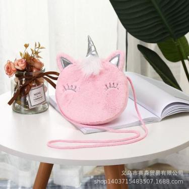 Imagem de Bolsa Infantil de Pelúcia Unicórnio, Gatinha, Sapinho, Elefante, Panda