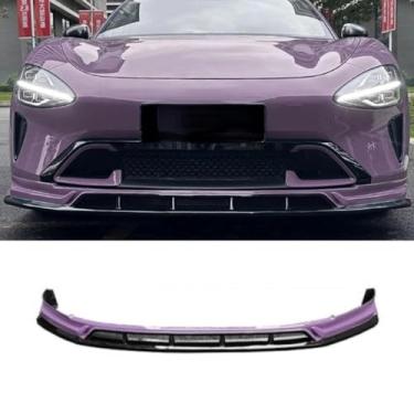 Imagem de Spoiler de para-choque traseiro do carro, difusor de para-choque dianteiro, divisor, saia lateral, peça de modificação labial para acessórios de carro Su7 (difusor de para-choque dianteiro roxo)