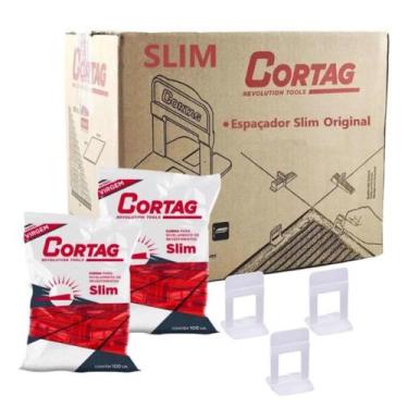 Imagem de 1000 Espaçadores Niveladores Slim + 200 Cunhas Slim Cortag - 000143