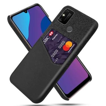 Imagem de Capa para Huawei Honor 9A,Anti-deslizamento,Proteção contra quedas de 360°,Resistência à impressão digital,Tela e caso de couro PU com 1 slot de cartão atrás-Black