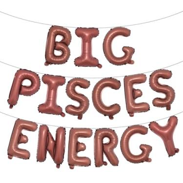 Imagem de Faixa multicolorida de balões de energia de Peixes, decorações de festa de aniversário, aniversário de peixes, letras de 41 cm, aniversário de 21 anos, aniversário de 30 anos, (chocolate ENERGY BIG