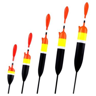 Imagem de Dr.Fish Pacote com 5 boias de pesca deslizantes boias de pesca de água doce para peixe tipo peixe peixe truta, robalo, walleye, flutuabilidade mista