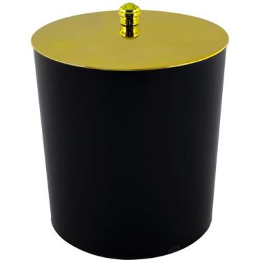 Imagem de Lixeira 5 Litros Com Tampa Dourada Ultimo Detalhes - Último Detalhe, P