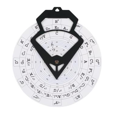 Imagem de JunZheHub Círculo de Quintas de Roda Círculo de Quintas Roda Guitarra Baixo Profissionais Violino Musical Educacional Iniciante Melodia Ferramenta, Branco