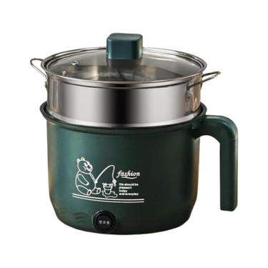 Imagem de predolo Panela elétrica pequena para arroz, panela para ramen, antiaderente com 2 engrenagens para cozinhar bolinhos, ovos, vegetais e macarrão, fácil de usar, Vaporizador de aço Inoxidável