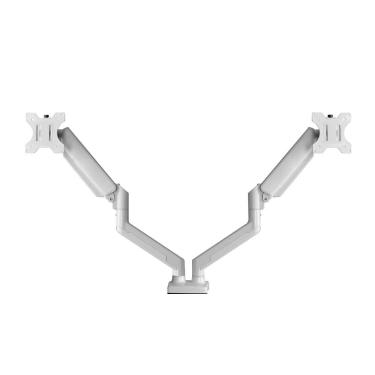 Imagem de Suporte De Mesa Bluecase Ergo Flexy, Articulado, Com Pistão, Para 2 Monitores 12 Até 32 Pol, Branco, Bsmtg02-3Wbx