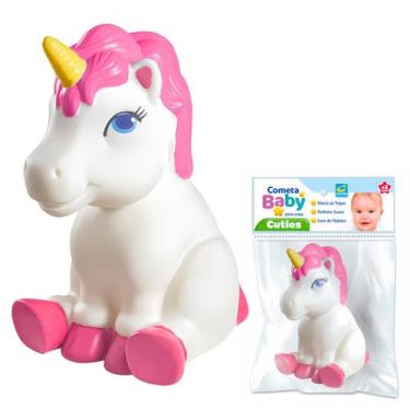 Imagem de Mordedor Bebê Unicórnio Animais Brinquedo Vinil Macio 3 Meses Animais 