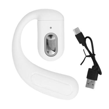Imagem de ASHATA Fone de Ouvido, Sem Fio Sem Fio Com Microfone de Cancelamento de Ruído, Fone de Ouvido de Ouvido único, Fone de Ouvido Sem Fio Com Gancho de Orelha para Chamadas de Vídeo (WHITE)