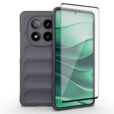 Imagem de Asuwish Capa de celular para Xiaomi Redmi Note 14 Pro 5G/Poco X7 com protetor de tela de vidro temperado e TPU macio, fina, à prova de choque, proteção de silicone, acessórios 14Pro X 7 feminino