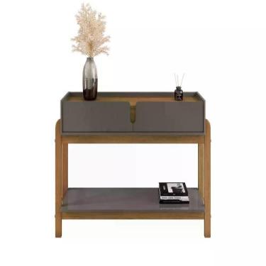 Imagem de Aparador Lizz - Casa D, Cinza Pérola e Cedro