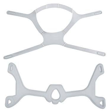 Imagem de 2 peças de capacetes CPAP e armação para máscara nasal Wisp – inclui substituição de cabeçote e moldura de tecido para Philips Respironics Wisp, ajuste confortável e reduz efetivamente marcas e vazamentos de ar, sem clipes