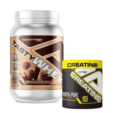 Imagem de Kit Tasty Whey 3w Adaptogen 900g com Creatina Adaptogen 300g - Adaptog