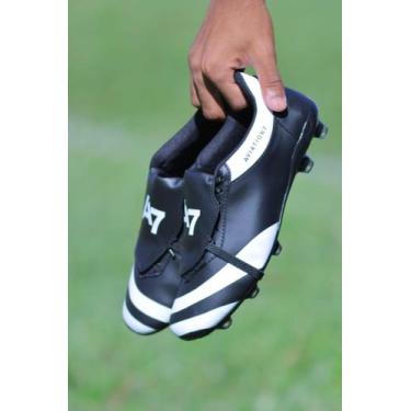 Imagem de Chuteira Retro Pala Campo Trava Profissional A7 Língua Masculino Sola 