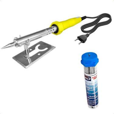 Imagem de Ferro de Solda 60w 220v Profissional Com Tubo de Estanho 22g - Startoo