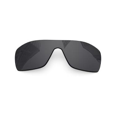 Imagem de Lentes de reposição polarizadas de 1,6 mm para óculos de sol Oakley Batwolf OO9101, proteção UV, lentes espelhadas escuras, peças de reparo e kit (preto escuro)