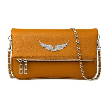 Imagem de ALWY Bolsa Feminina Transversal Passeio Fashion Espaçosa Moderna (Marrom Claro)