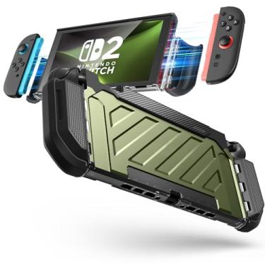 Imagem de SUPCASE Capa compatível com Nintendo Switch 2 2025 (Unicorn Beetle Pro), [Proteção de nível militar] [Controladores Magnéticos Joy Con] Acessórios de capa integrada encaixáveis para Switch 2 (Verde)