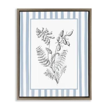 Imagem de Stupell Industries Arte de parede em tela flutuante marrom emoldurada com bordas listradas por Lettered and Lined, 53 x 43 cm