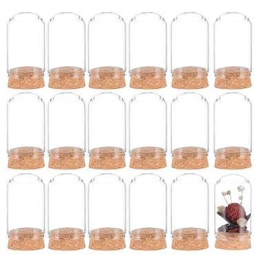 Imagem de BENECREAT Pacote com 30 frascos de vidro de 20 ml, frascos de decoração cloche com cúpula de vidro 5 x 3 cm com rolhas de cortiça para lembrancinhas de festa, projetos de arte, decoração de casa