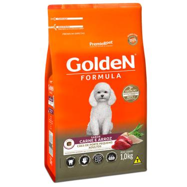 Imagem de Ração Golden Formula Mini Bits Cães Adultos Raças Pequenas Carne e Arroz 1kg