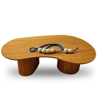 Imagem de Mesa De Centro Orgânica Bean 90x60cm Freijo - Modelar Art