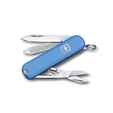 Imagem de Mini Canivete Suíço Classic SD Colors Victorinox 7 funções Azul Summer