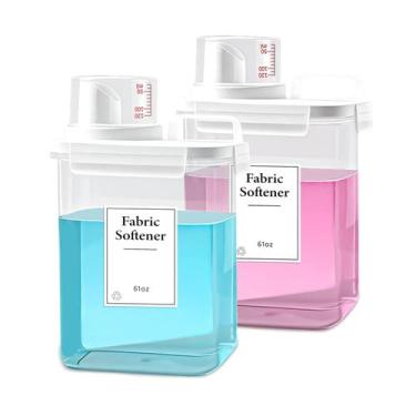 Imagem de Dispensador de detergente para roupa, pacote com 2 recipientes refluxá